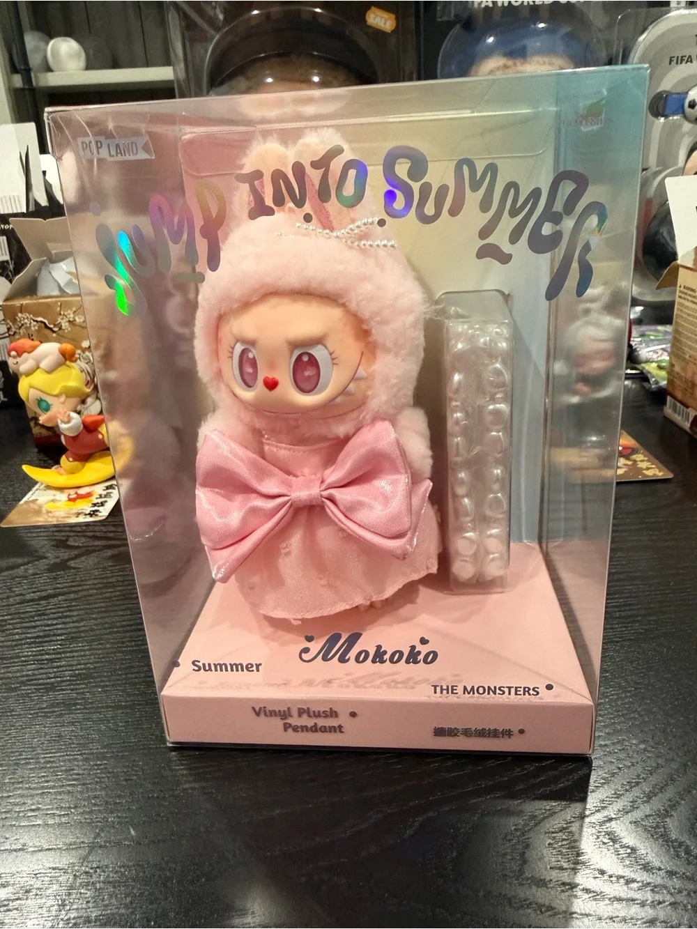 Mokokō Summer Pink Plush Pendant - Cute Bow Women’s Accessory